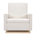 babyletto Cali Pillowback Chair and a Half Glider in Performance Cream Eco-Weave by babyletto