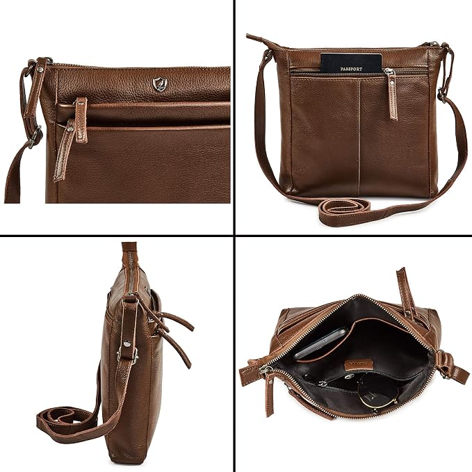 Small Soft Genuine Leather Crossbody Purse Women’s Sling Crossover Shoulder - Image 5