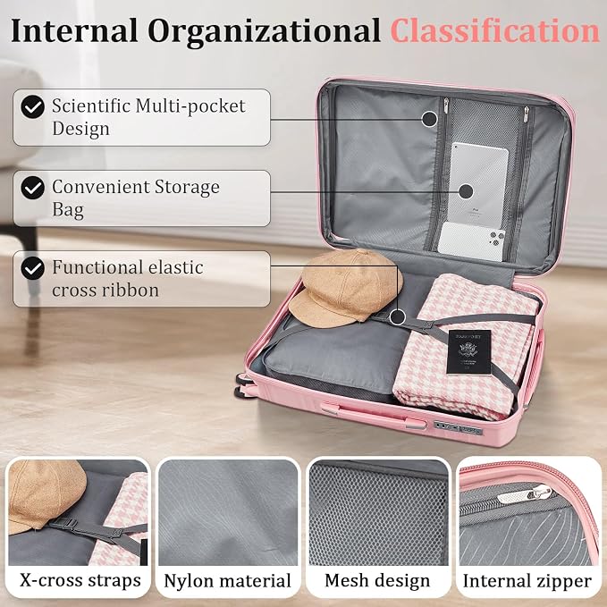 4-Piece Expandable Hardshell Luggage Set - Image 4