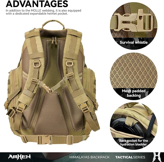 52L Tactical Backpack Military Molle Assault Pack - Image 4