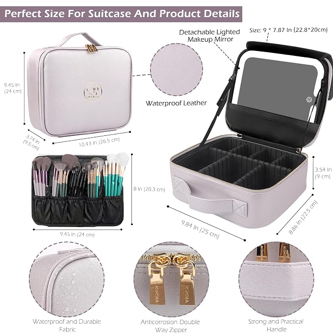 MOMIRA Travel Makeup Bag Cosmetic Bag Makeup Organizer Bag - Image 3
