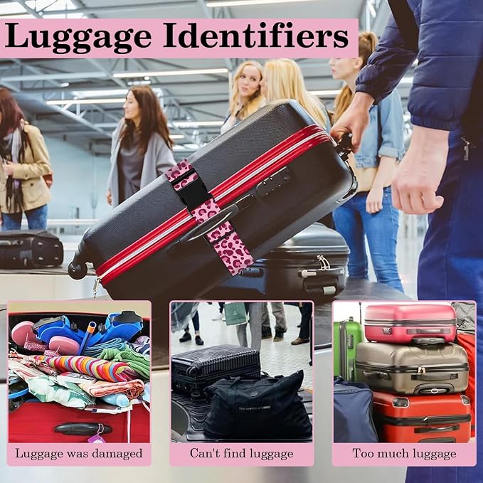 Leopard Luggage Straps for Suitcases TSA Approved, Luggage Identifiers for - Image 6
