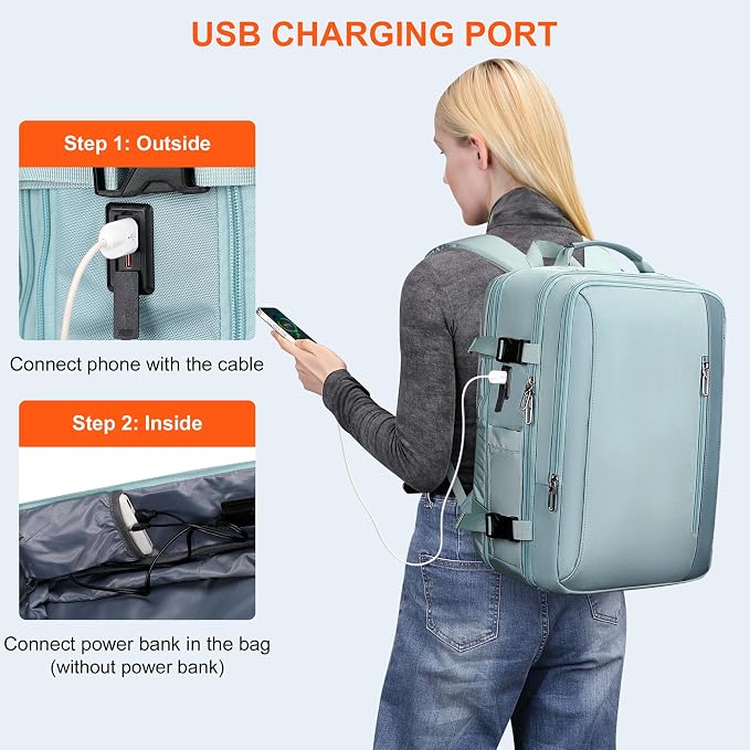 PIJUSHI Travel Backpack for Women Expandable Carry on Luggage Backpack Airline - Image 6