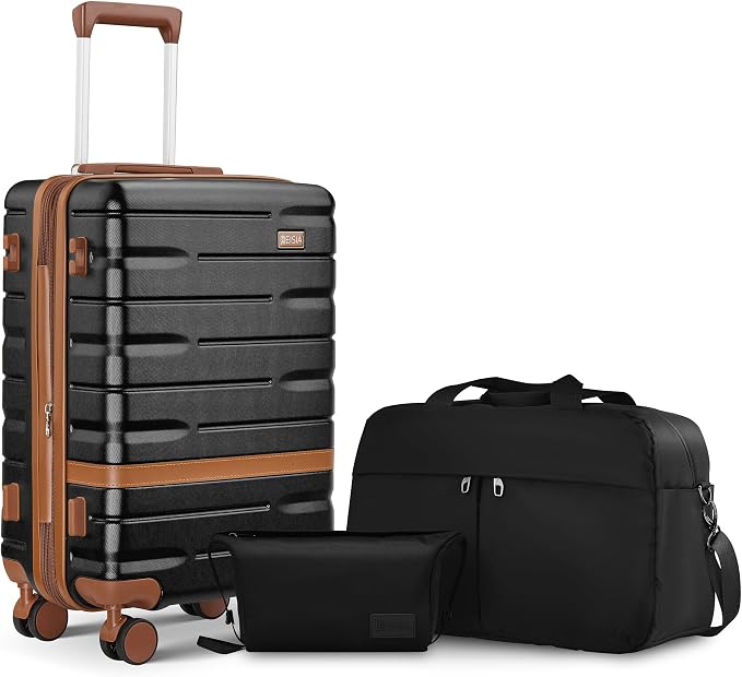 Carry On Luggage 3 Piece Lightweight Travel Luggage Set, YKK Zippers Expandable by Unknown