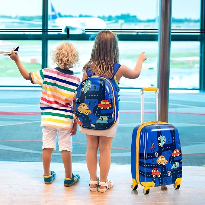 HONEY JOY Kids Luggage, Lightweight Toddler Suitcase, Durable ABS Hardshell - Image 3