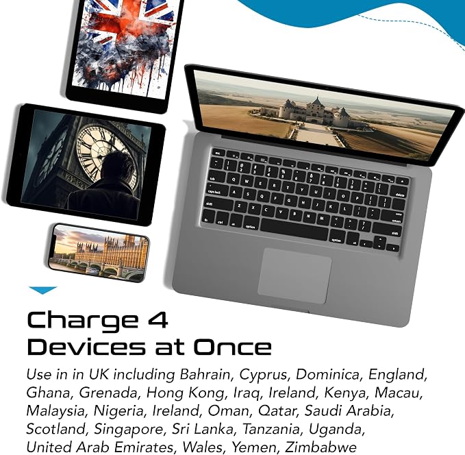 Ceptics UK, Ireland Power Adapter Travel, Safe Dual USB & USB-C 3.1A - Image 7