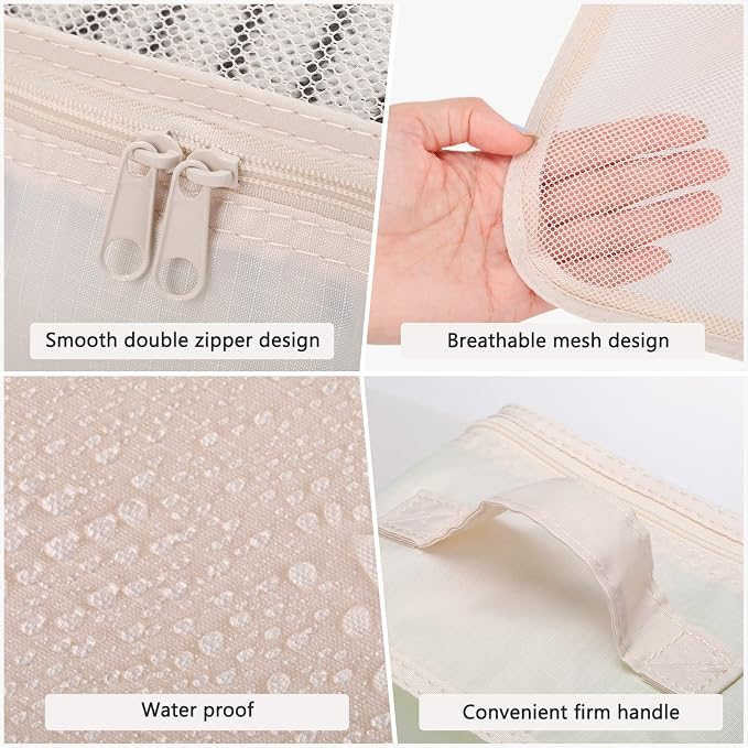 Reginary 6 Set Travel Packing Cubes Luggage Organizer Set Lightweight Suitcase - Image 3