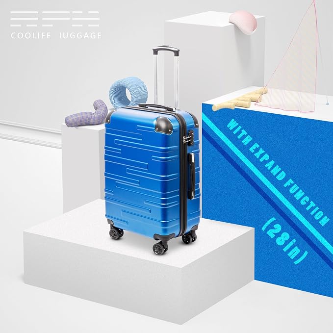 Coolife Luggage Expandable Suitcase 3 Piece Set - Image 2