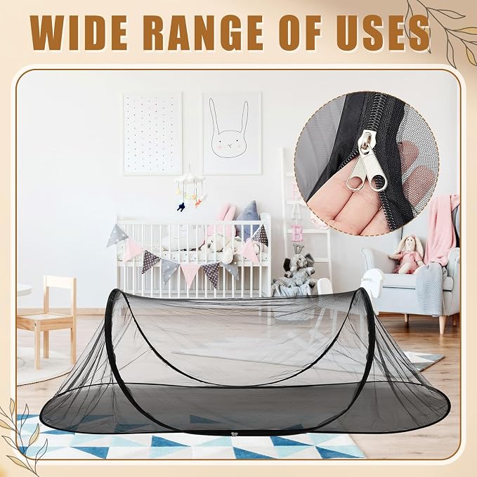 2 Pcs Large Pop up Mosquito Tent Portable Foldable Mosquito Bug Net - Image 4