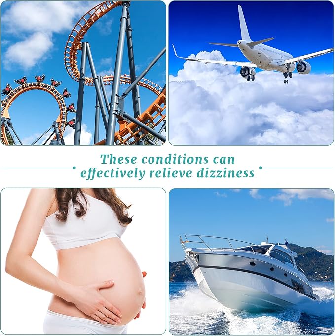 Jadive 4 Pieces Anti Nausea Wristband Seasickness Motion Sickness Bracelets - Image 6
