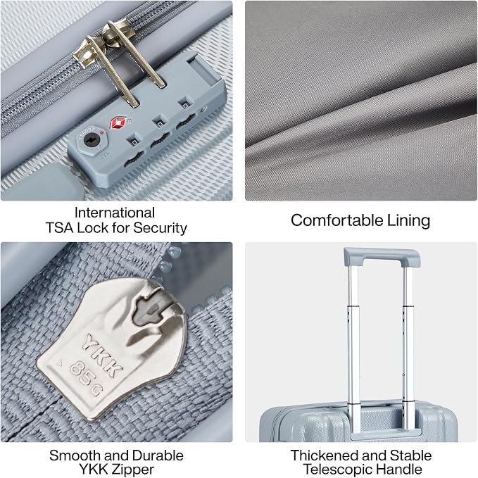 Hanke Suitcase, 2-Piece Set Lightweight Hardshell PC Luggage - Image 7
