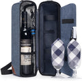 ALLCAMP Wine Tote Bag with Cooler Compartment，Picnic Set Carrying Two Sets of by ALLCAMPOUTDOORGEAR