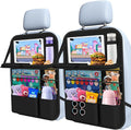 Car Backseat Organizer with table Tray, 9 Storage Pockets Backseat Car by Oneyus