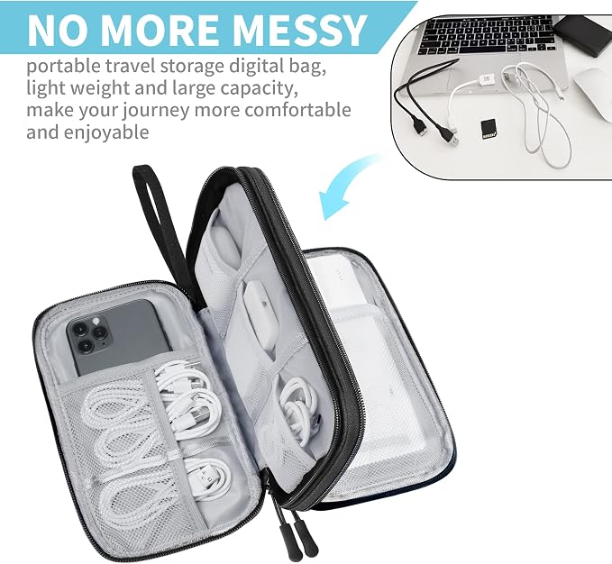 Electronics Travel Organizer, Portable Waterproof Electronic Travel Storage Bag - Image 2