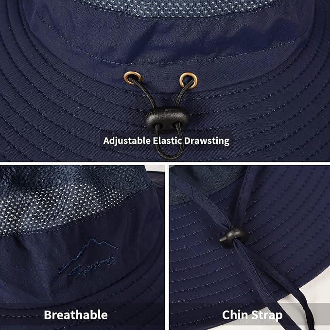 Sun Hats for Men Women Fishing Hat UPF 50+ Breathable Wide Brim Summer UV - Image 5