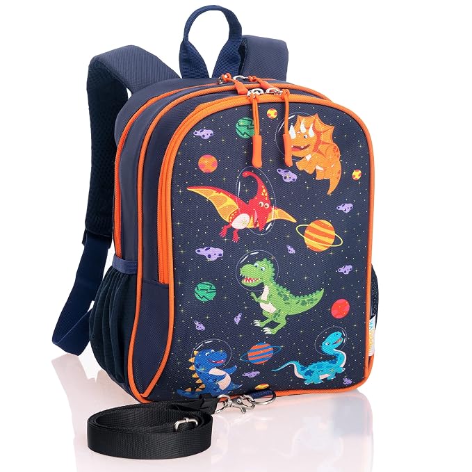 HappyVk- Backpack with Leash for Kids-Anti Lost Walking Toddler Leash-Dinosaur by HappyVk