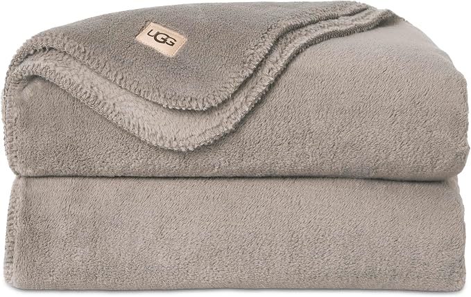 UGG Whitecap Plush Throw Blanket Fleece Lightweight Soft Throw by UGG
