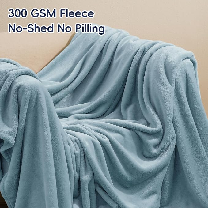 PHF Ultra Soft Fleece Blanket Queen Size, No Shed No Pilling Luxury Plush Cozy - Image 3