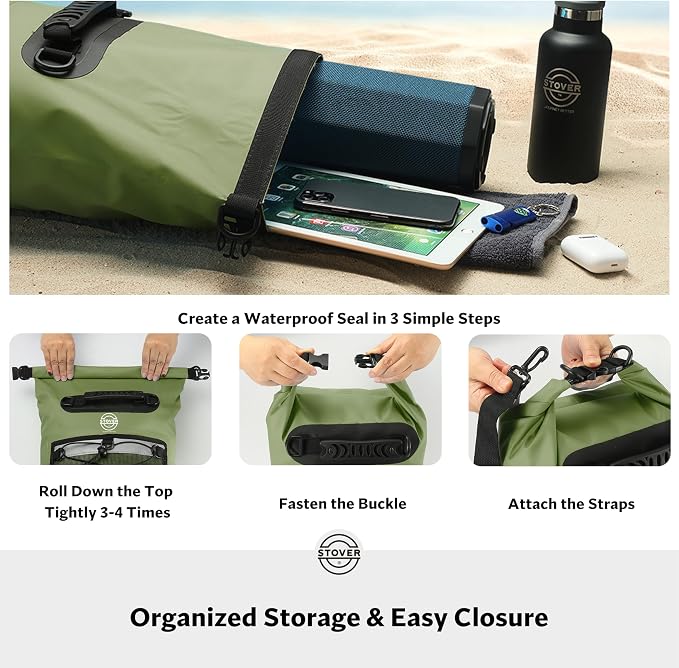 STOVER 5/10/25/30/40/55L Waterproof Backpack- Floating Dry Bag - Image 5