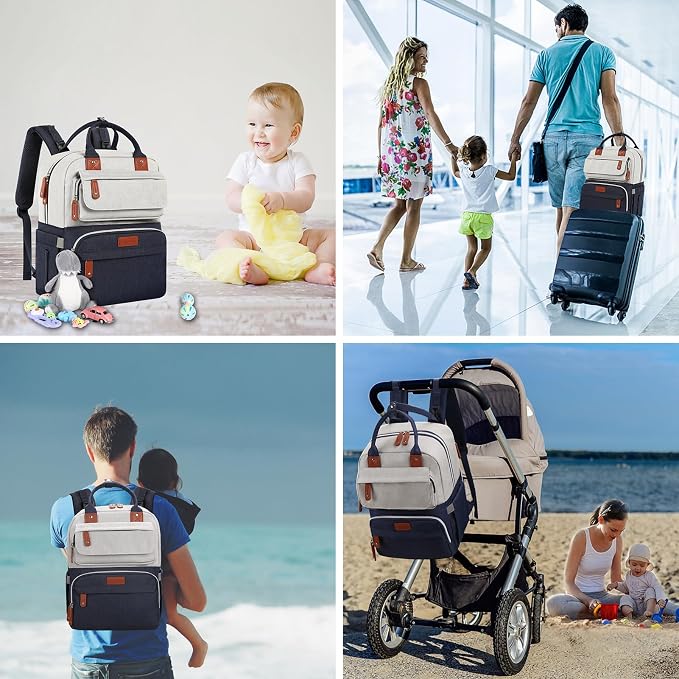 Diaper Bag Backpack, Baby Boy Diaper Bag, Unisex Large Baby Bag - Image 2