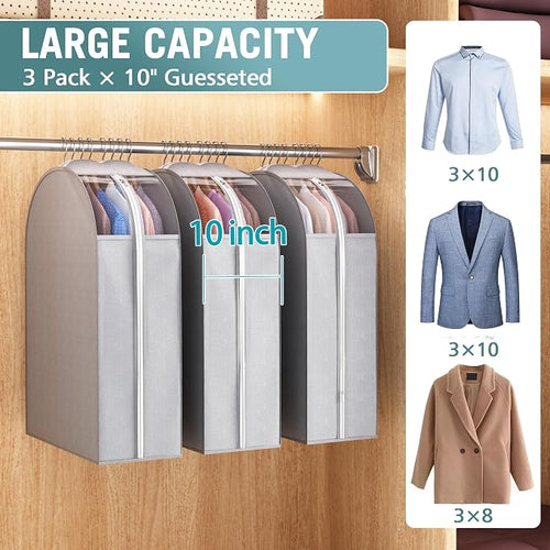 10" Gusseted Garment Bags for Hanging Clothes - Image 2