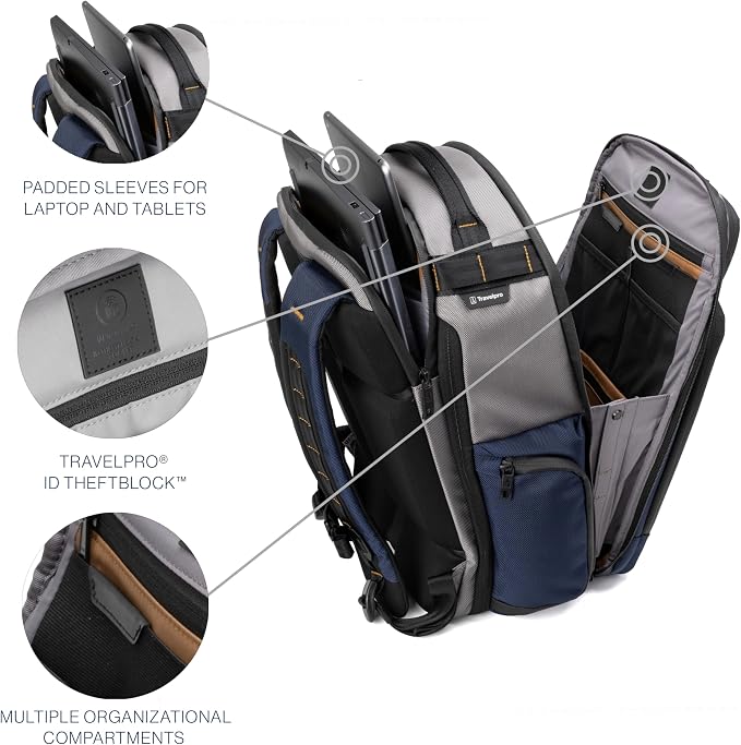 Travelpro Altitude Large Expandable Travel Laptop Backpack 30-36L, 16 Inch - Image 3