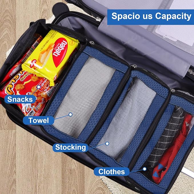 Suitcase Organizer, Travel Luggage Organizer Portable Hanging Travel Shelves - Image 2