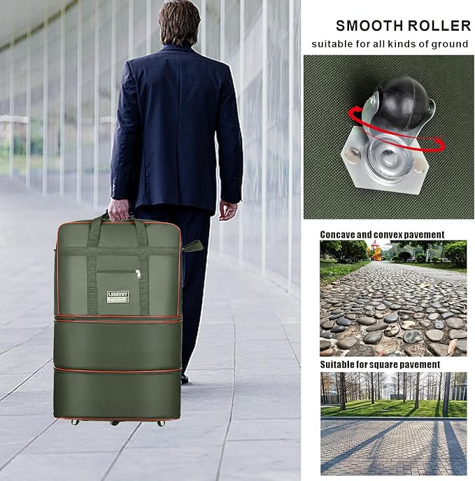 Expandable Large Capacity Travel Bag Oxford Cloth Duffel Bag - Image 7