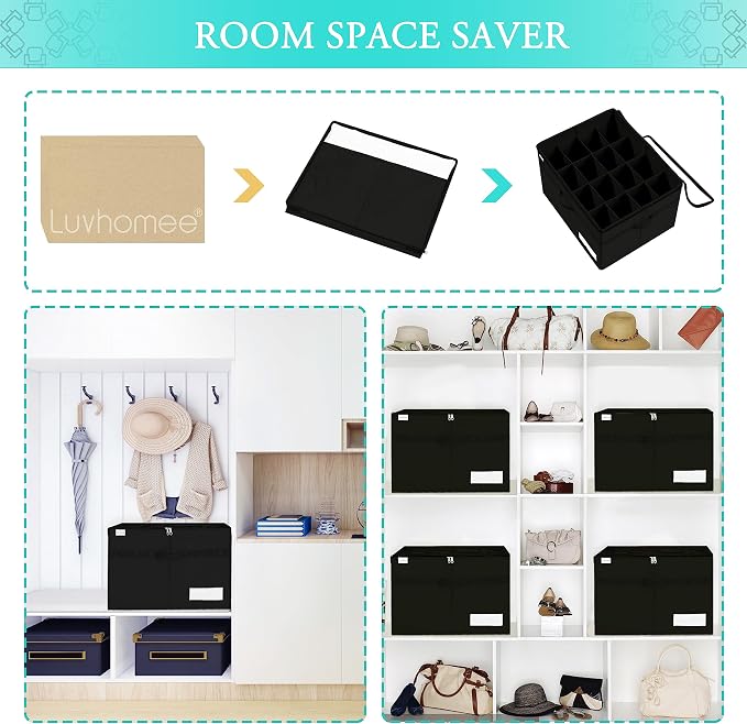 Luvhomee Shoe Storage Organizer, Fits 16 Pairs, Large Shoe Organizer Box - Image 7