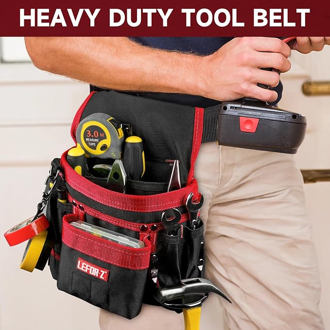 Tool Belt, Magnetic Tool Pouch, 14-Pockets Tool Belts - Image 7