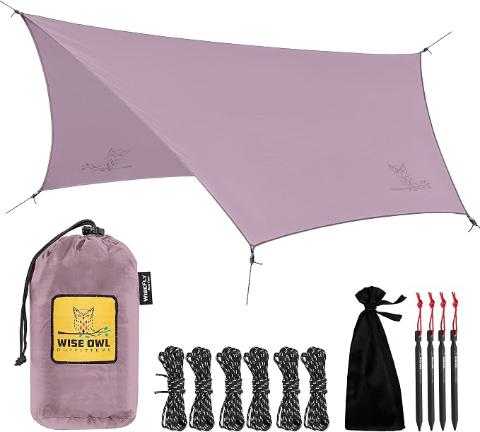 Wise Owl Outfitters Hammock Rain Fly – Waterproof Camping Tarp Cover by WiseOwlOutfitters