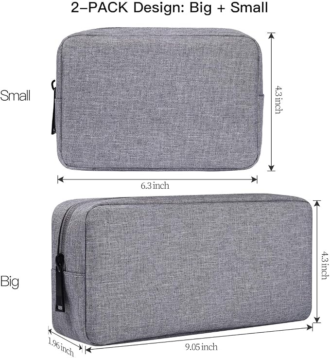 Portable Electronics Accessories Storage Bag, Power Bank, Laptop Charger - Image 2