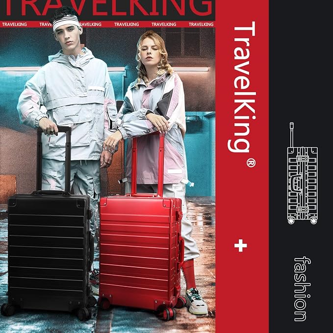 TRAVELKING All Aluminum Carry On Luggage - Image 8