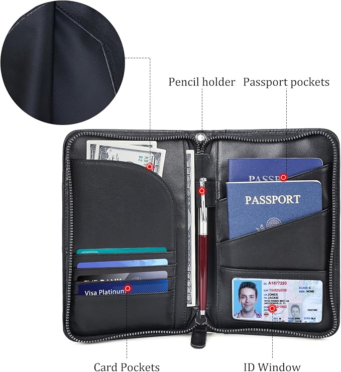 Polare Napa Leather Passport Holder - Image 5