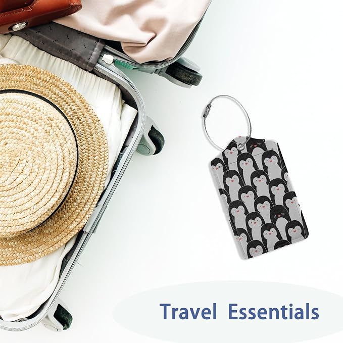 2Pcs Luggage Tag for Suitcase Penguin Animals Cute Luggage Tag - Image 5