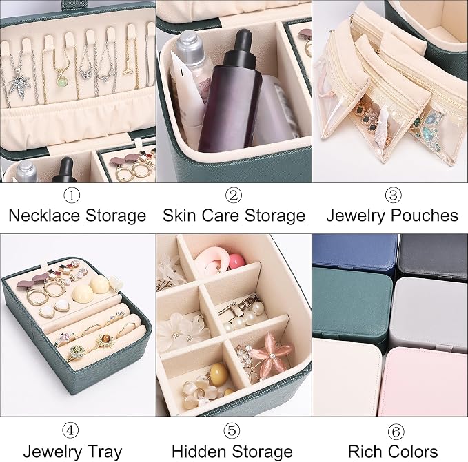 2 Layer Large Jewelry Travel Case - Image 3