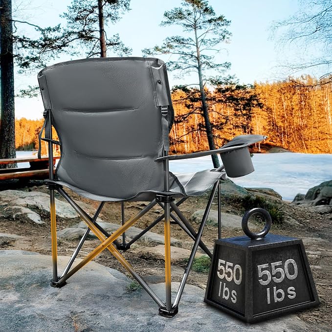 TIMBER RIDGE Oversized Folding Camping Chair - Image 6