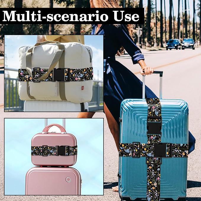 2 Pack Wildflower Luggage Straps - Image 7