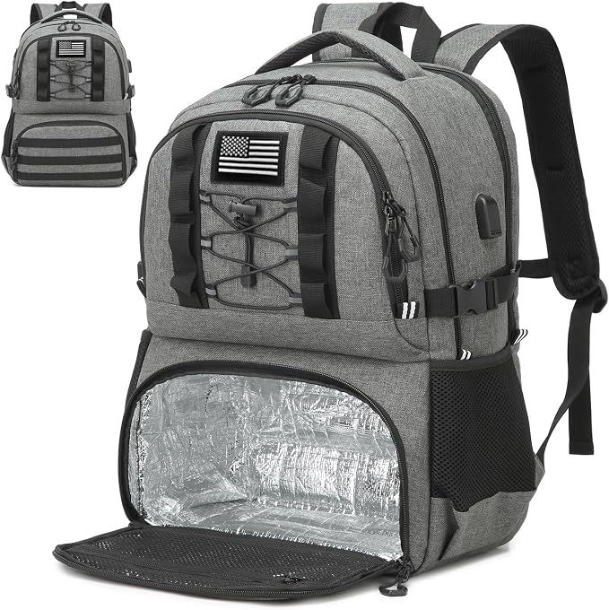 Laptop Lunch Backpack for Men - 40L Large Capacity Work Backpack by BISKLNDN