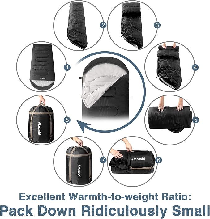 Atarashi Camping Sleeping Bag- 4 Seasons - Image 6