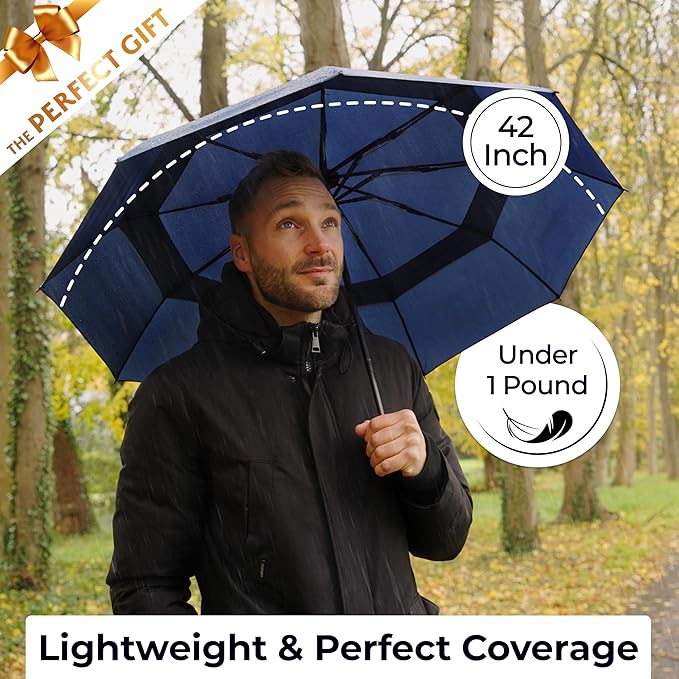 TUMELLA Strongest Windproof Travel Umbrella, Small Strong but Light Portable - Image 5