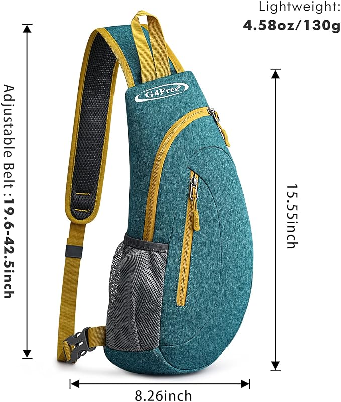 G4Free Sling Bag for Men Women, Small Crossbody Backpack Lightweight Chest - Image 3