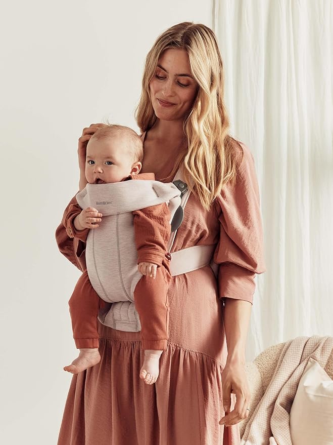 BabyBjörn Baby Carrier Mini, 3D Jersey, Light Beige | Newborn Carrier, - Image 2
