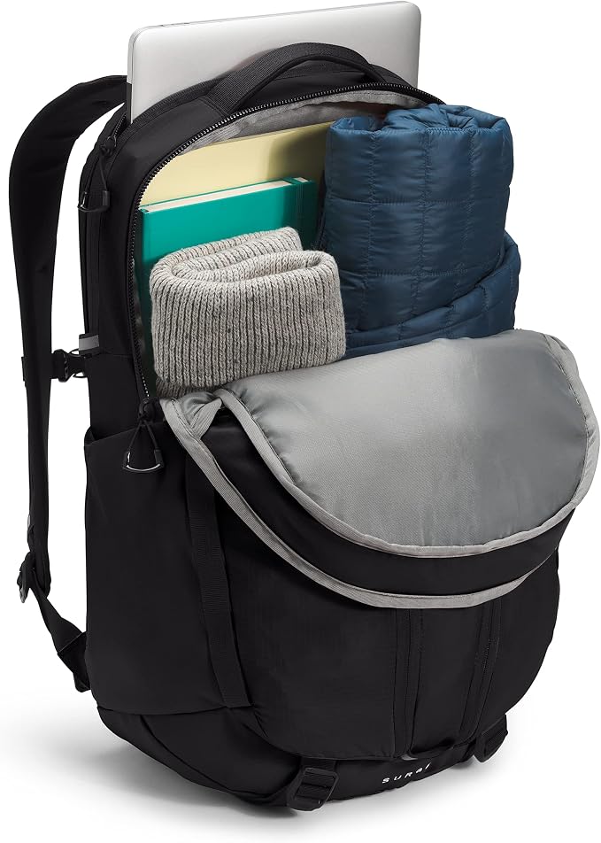 The North Face Surge Commuter Laptop Backpack, TNF Black/TNF Black, One Size - Image 6