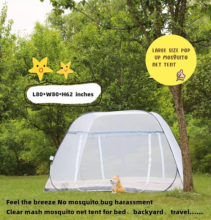 Jsanh Folding Mosquito Net Tent Canopy Curtains - Image 2