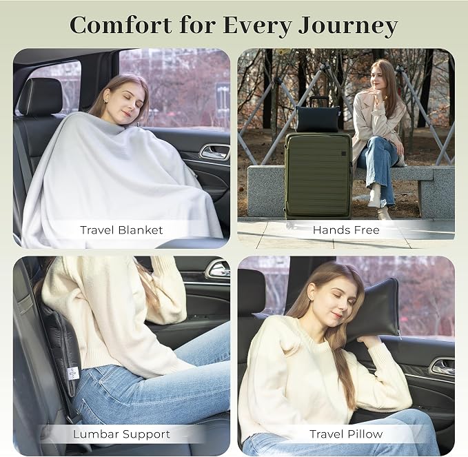 Elvasa Travel Blanket and Pillow Set – Compact Lightweight Throw - Image 4