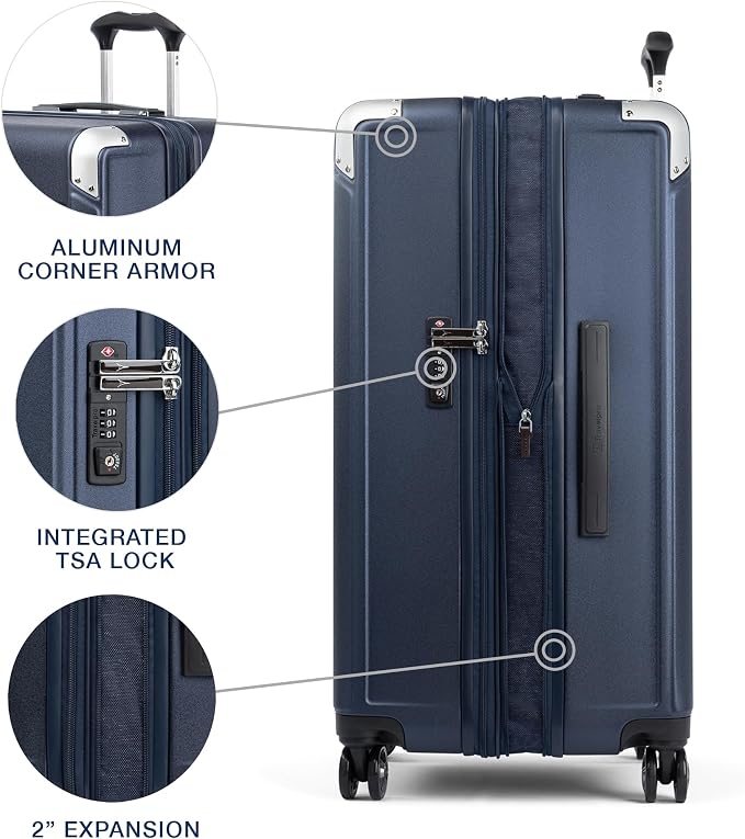Travelpro Platinum Elite Hardside Expandable Checked Luggage, 8 Wheel Spinner - Image 4