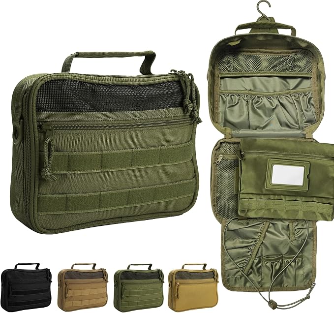 Travel Toiletry Bag for Men, Hanging Toiletry Bag, Portable Organizer Dopp Kit by HJOKLS