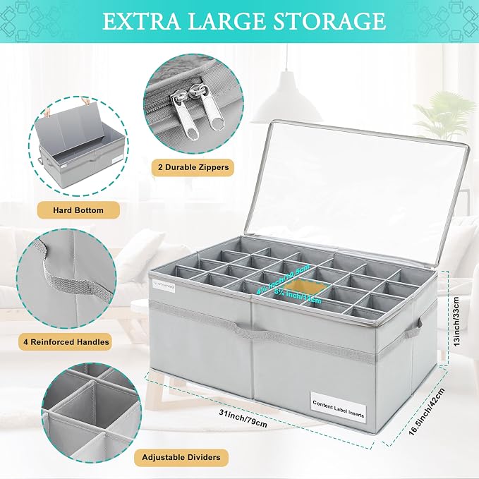 LUVHOMEE Shoe Organizer for Closet, Fits 24 Pairs, Large Shoe Box Storage - Image 5
