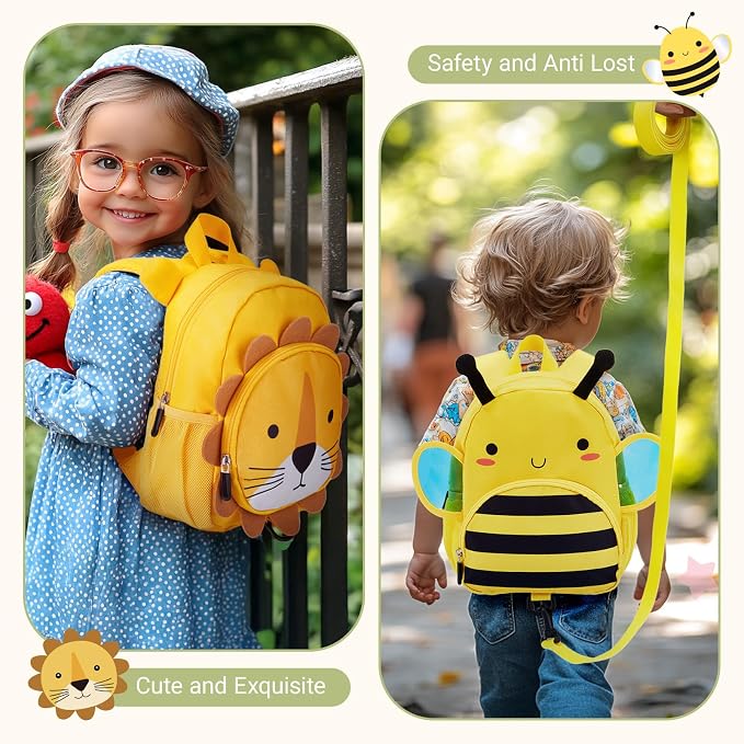 mommore Toddler Backpack for Girls Boys 2-4, 3D Cartoon Mini Kids Travel Bag - Image 2